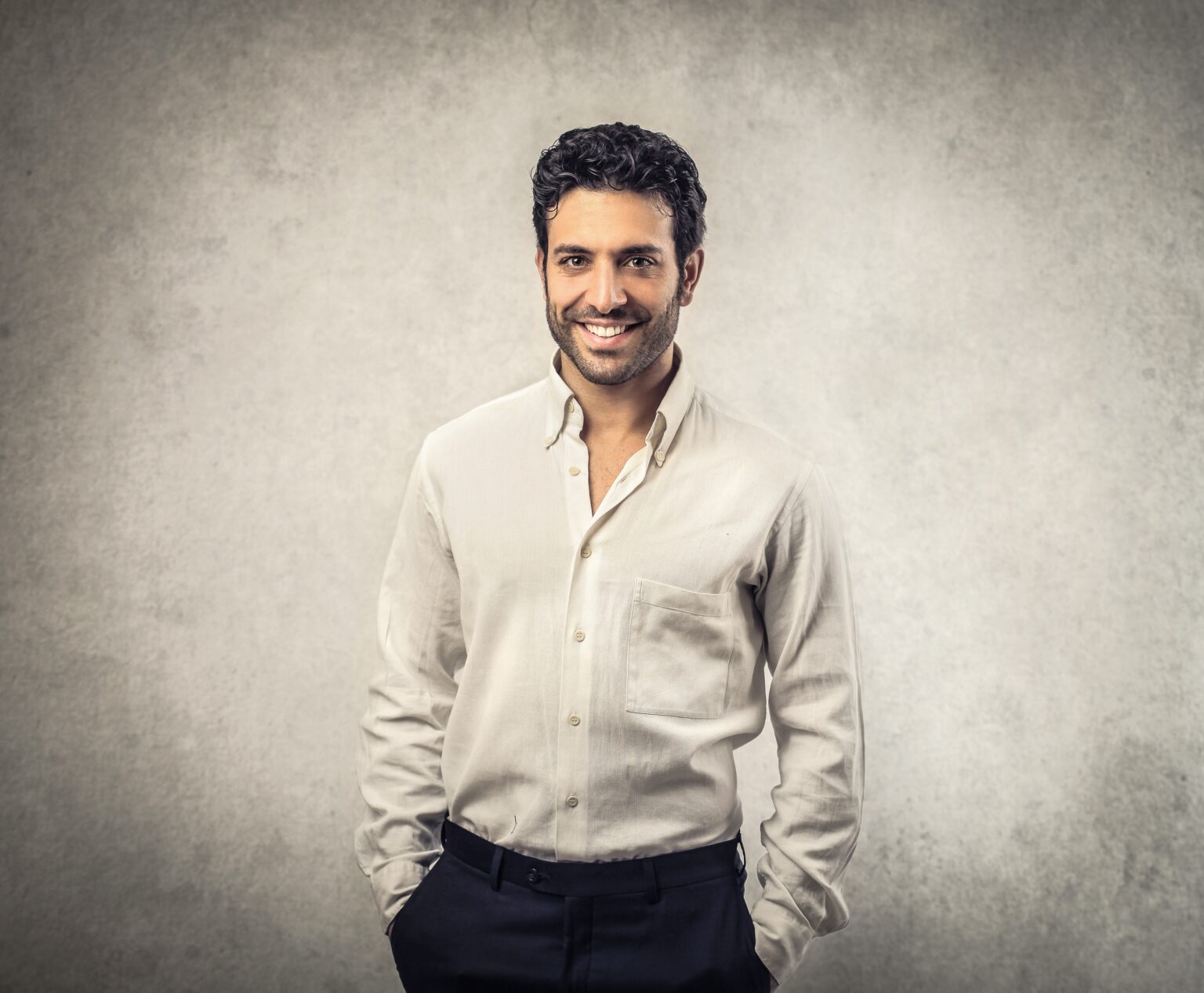 charming handsome businessman