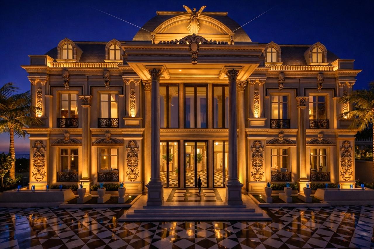 Antara Grand Main Hall façade, front view